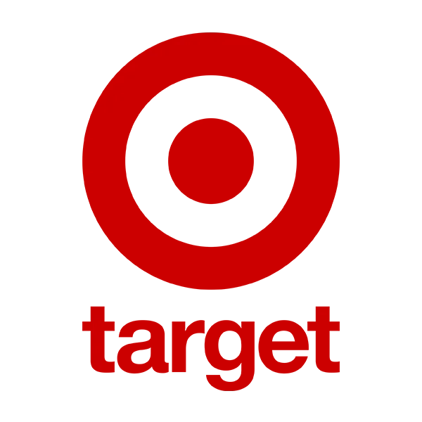 Target logo with red circle and 'target' text on a white background